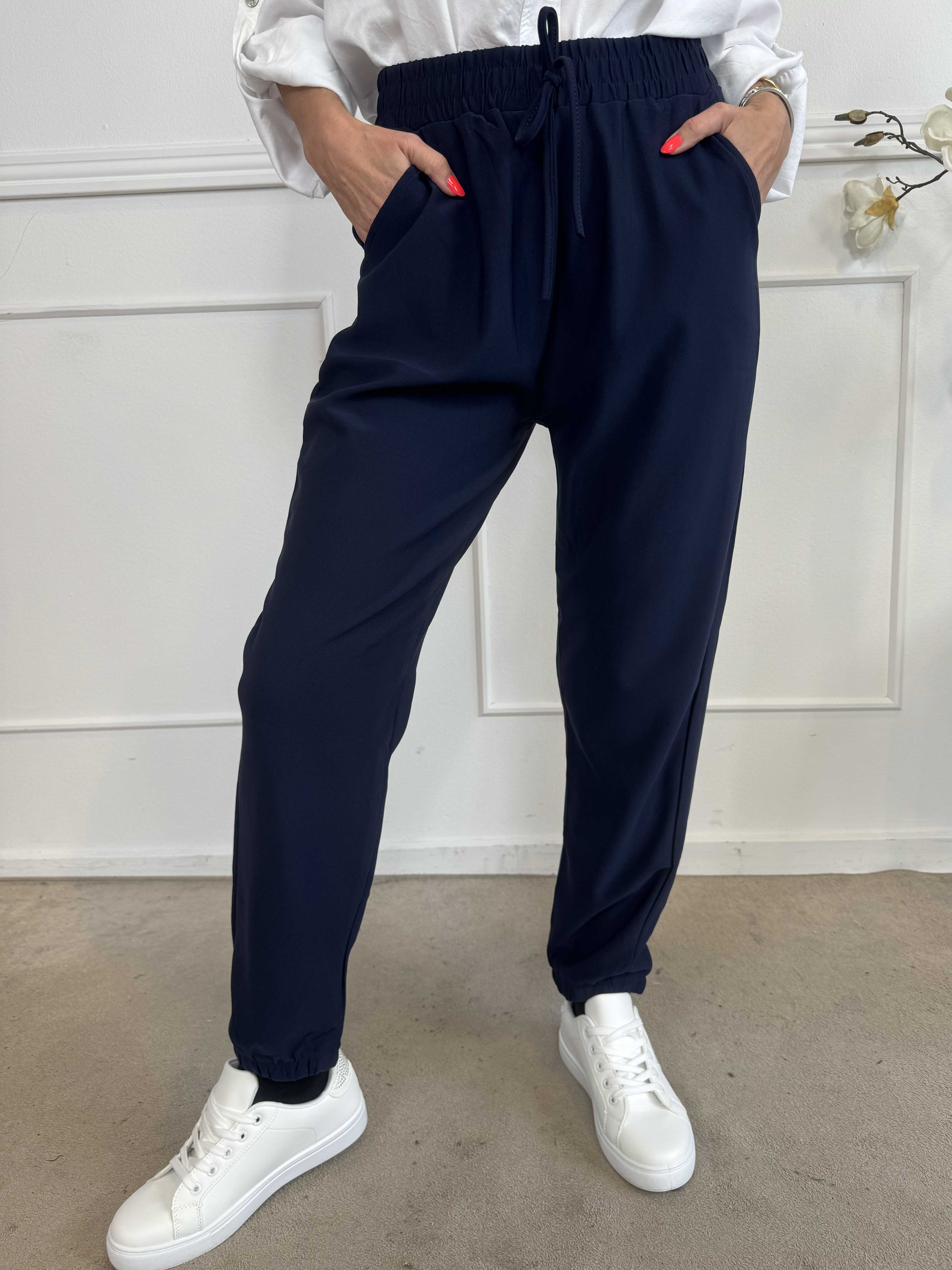 Andjela - Joggingbukser med elastikkant